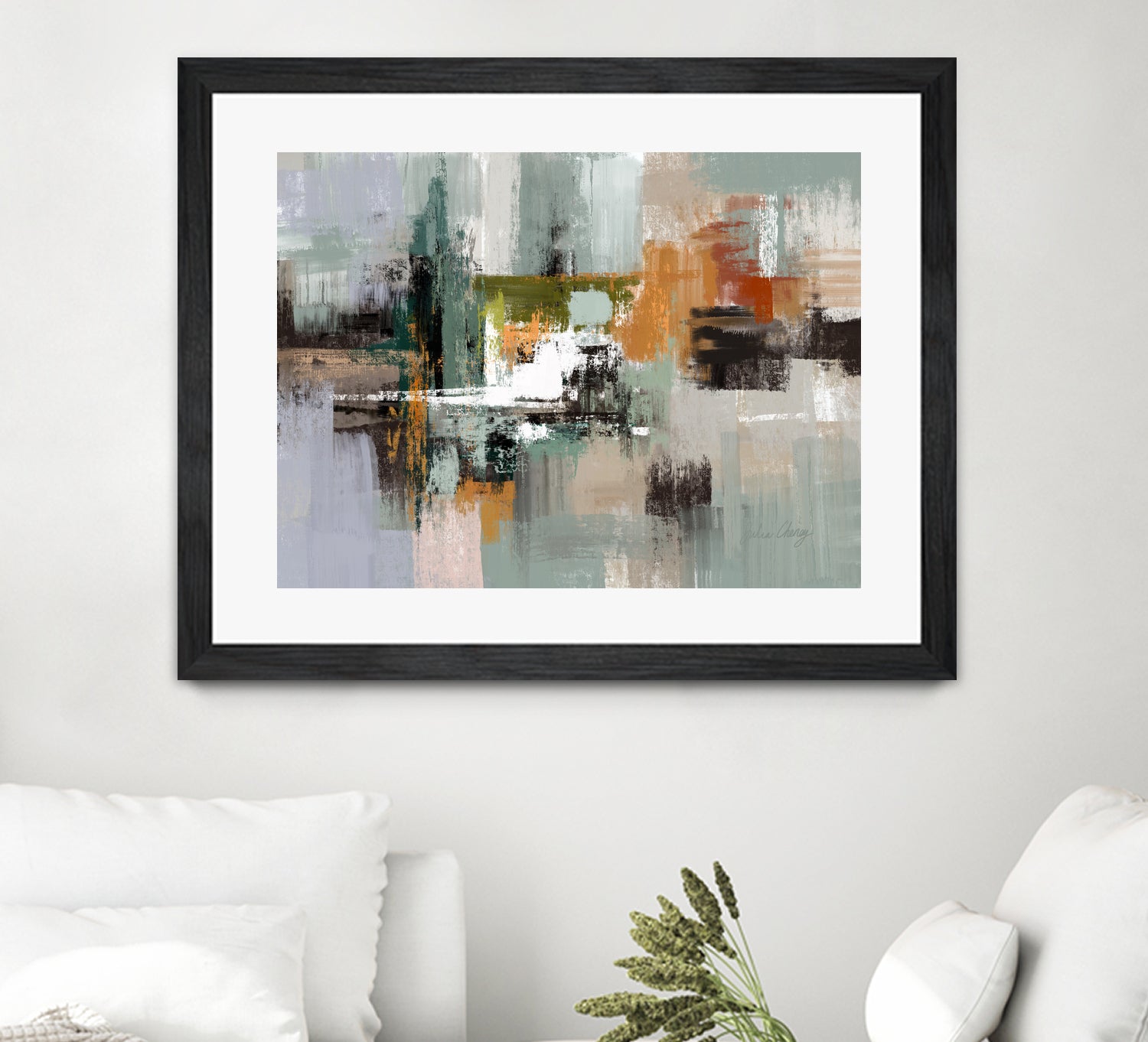 Green by Sage Rust on GIANT ART - cheney black abstract julia cheney