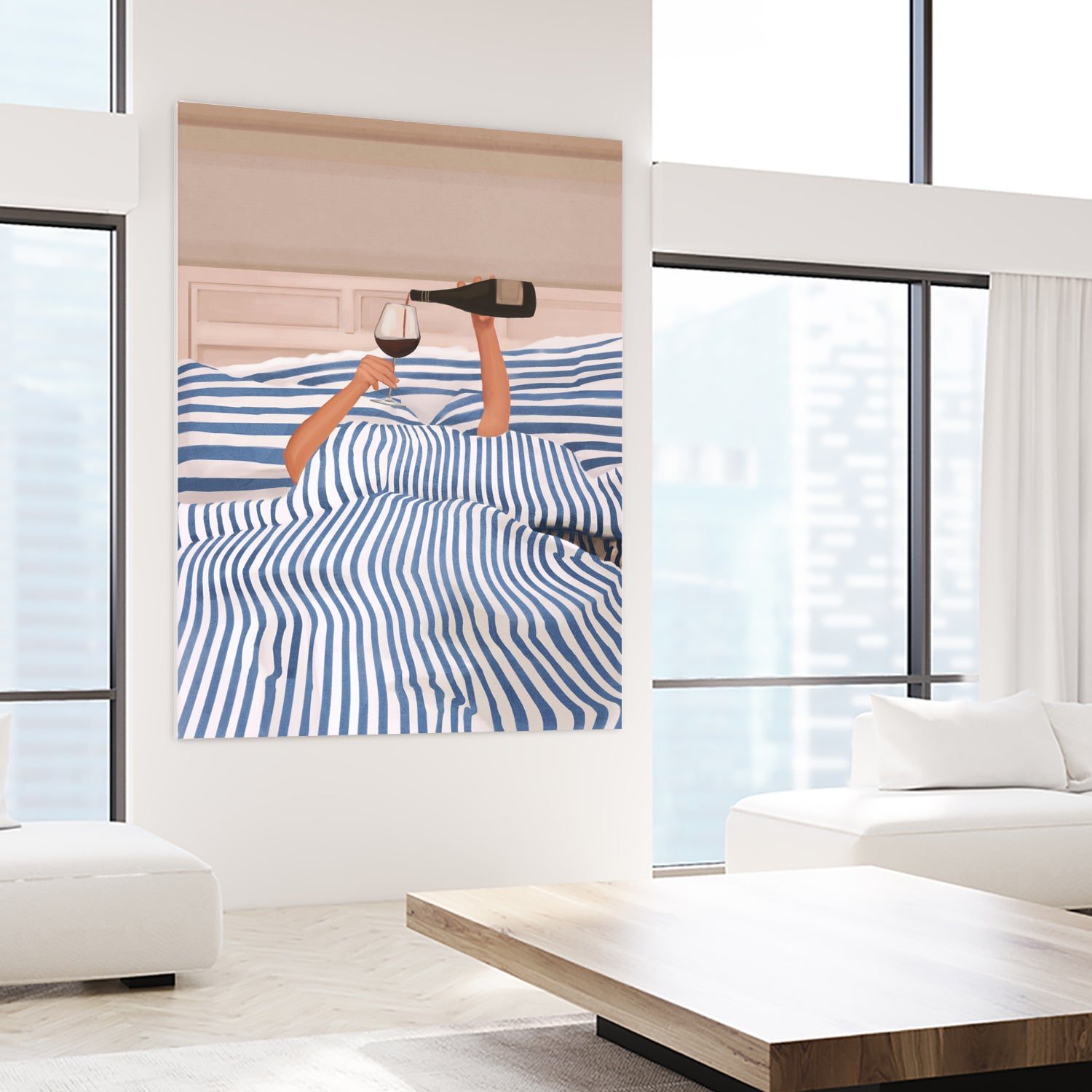 Morning Wine 3 by Flow Line on GIANT ART - illustration woman