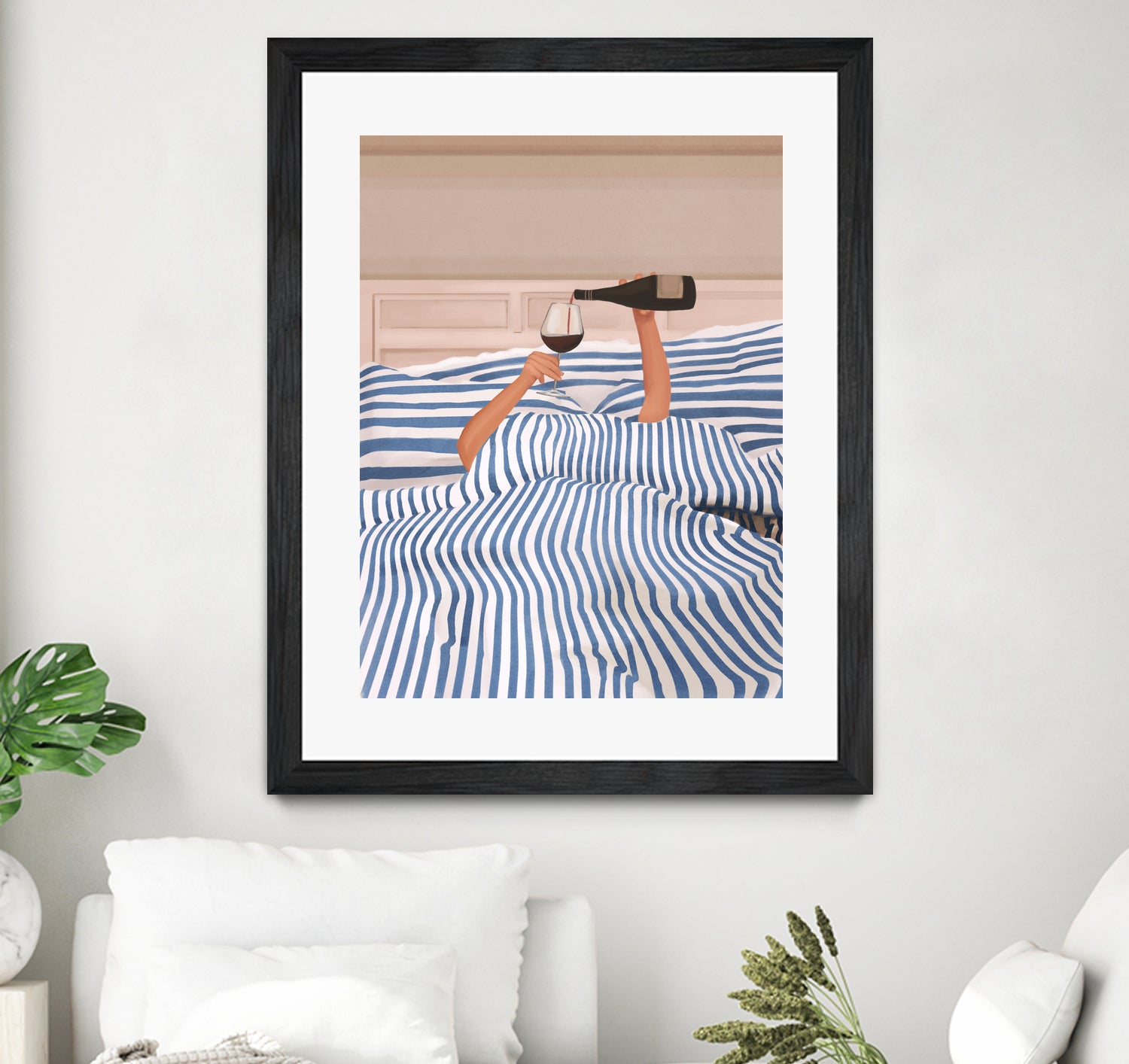 Morning Wine 3 by Flow Line on GIANT ART - illustration woman