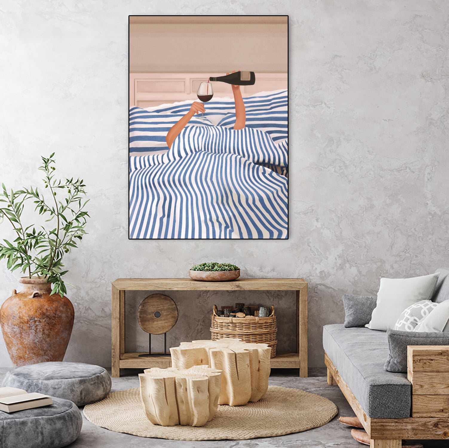 Morning Wine 3 by Flow Line on GIANT ART - illustration woman