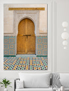 Decorated brown wooden door in Morocco by Photolovers on GIANT ART - photography morocco
