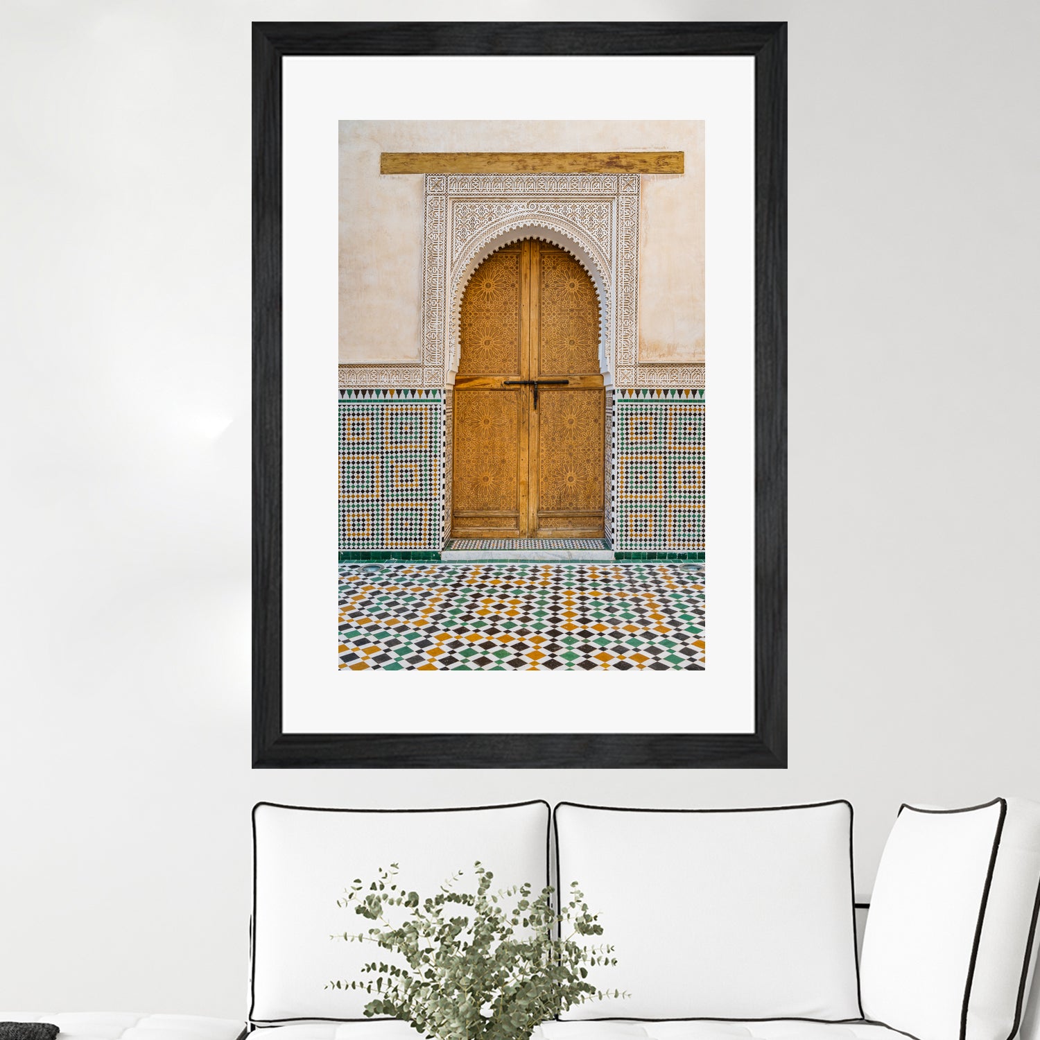 Decorated brown wooden door in Morocco by Photolovers on GIANT ART - photography morocco