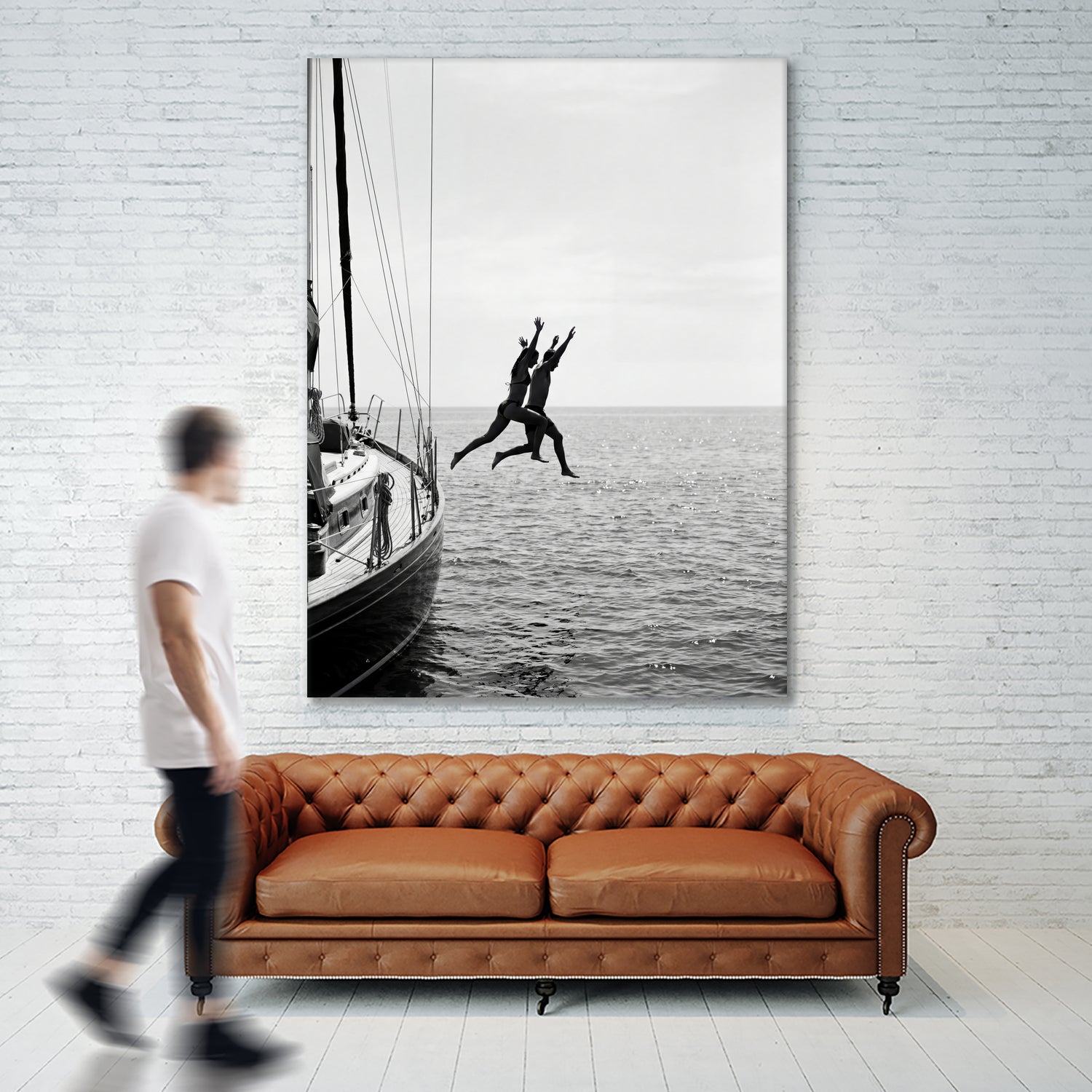 Jumping From a Boat by Andreas Magnusson on GIANT ART - photography boat