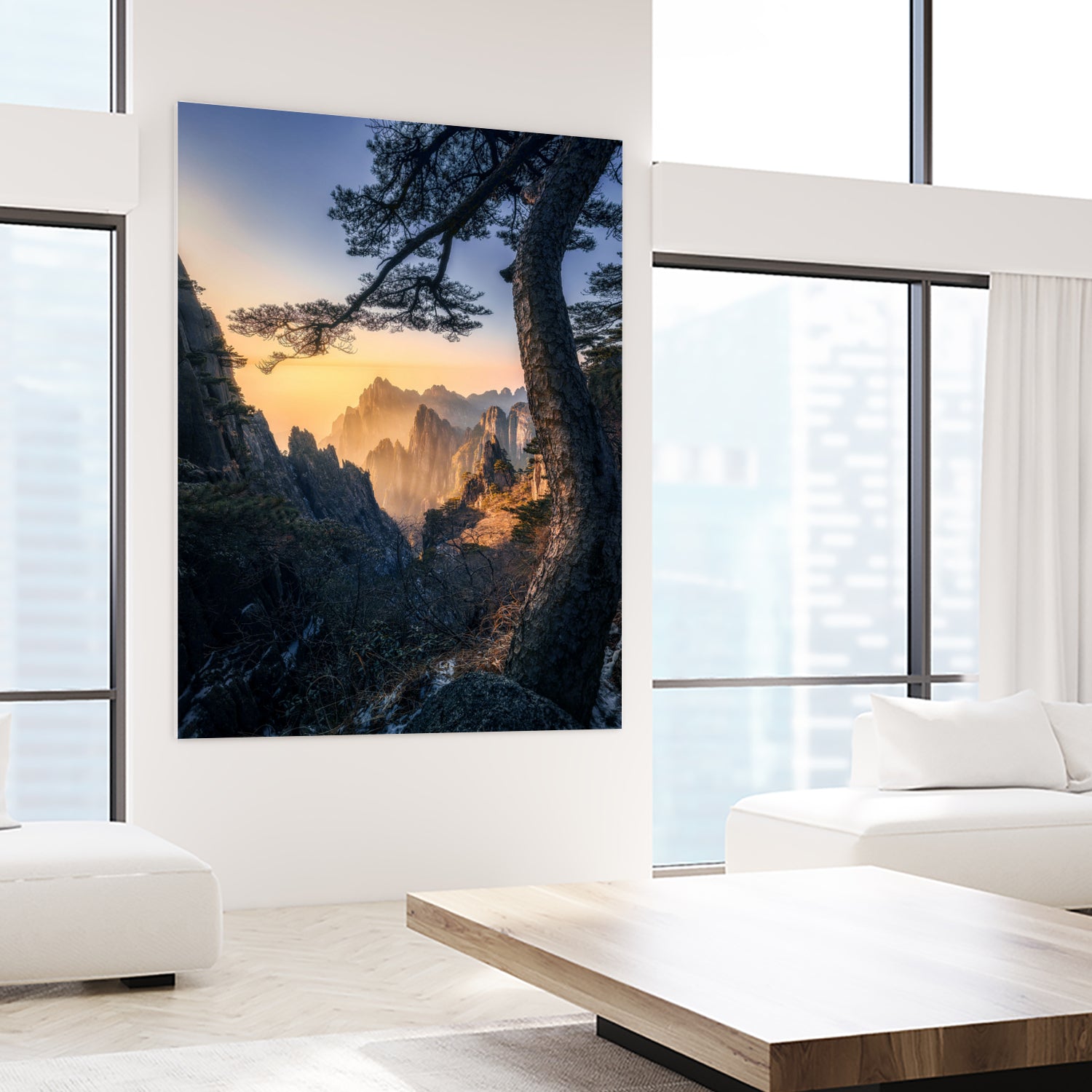 Forests towering over endless mountains by Yuan Cui on GIANT ART -  photography 