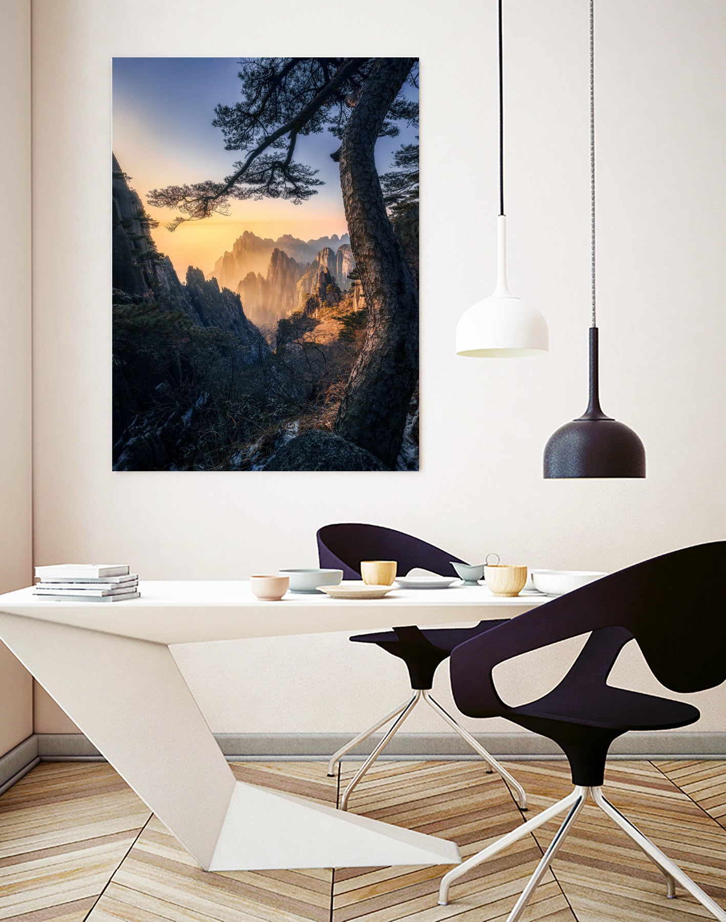 Forests towering over endless mountains by Yuan Cui on GIANT ART -  photography 