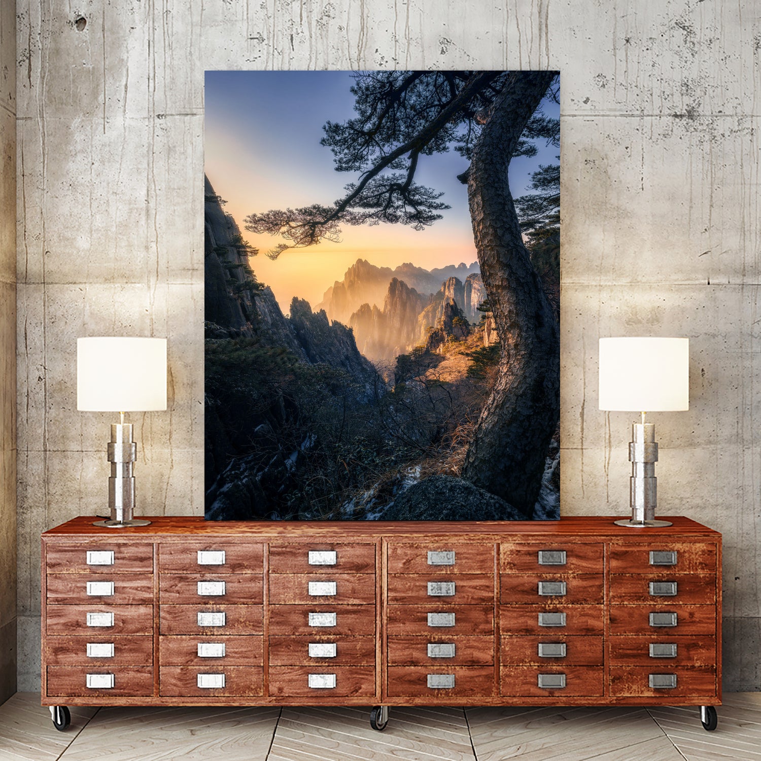 Forests towering over endless mountains by Yuan Cui on GIANT ART -  photography 