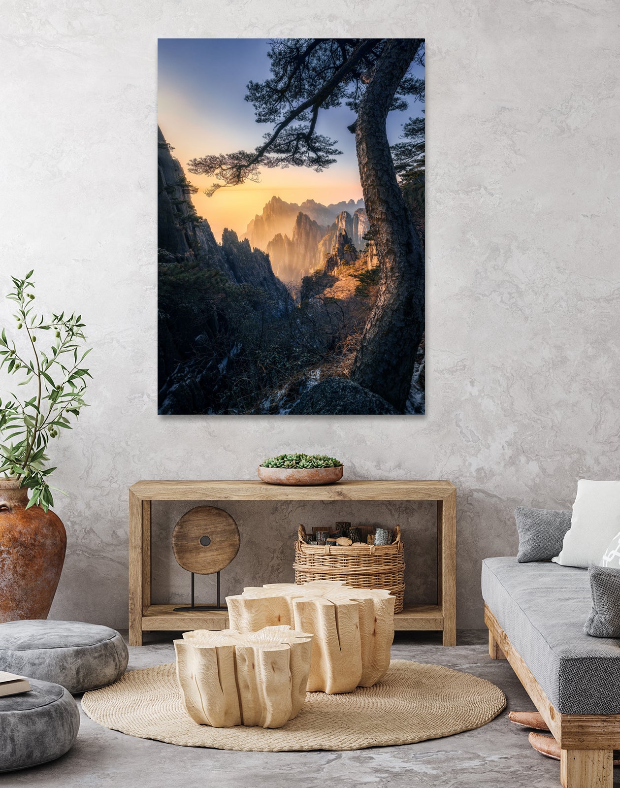 Forests towering over endless mountains by Yuan Cui on GIANT ART -  photography 