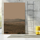 Atmospheric Layered Terrain Landscape With Warm Retro Tonal Haze by Stephanie Klatt on GIANT ART - textural landscape  textural