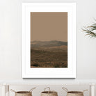 Atmospheric Layered Terrain Landscape With Warm Retro Tonal Haze by Stephanie Klatt on GIANT ART - textural landscape  textural