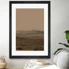 Atmospheric Layered Terrain Landscape With Warm Retro Tonal Haze by Stephanie Klatt on GIANT ART - textural landscape  textural