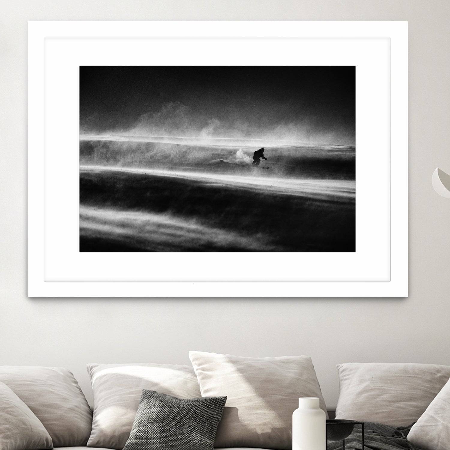 Race against the time and wind by Peter on GIANT ART - photography skier