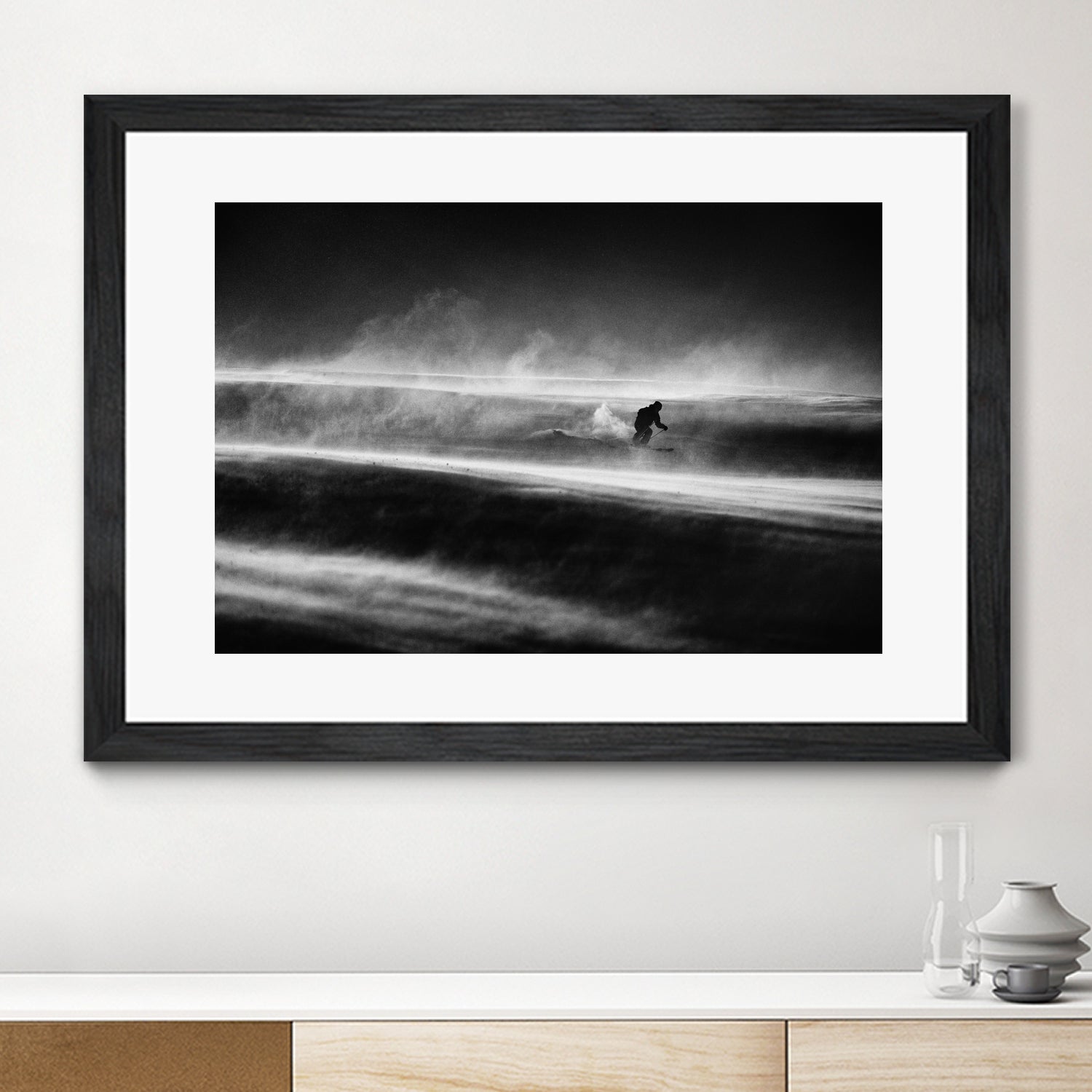 Race against the time and wind by Peter on GIANT ART - photography skier