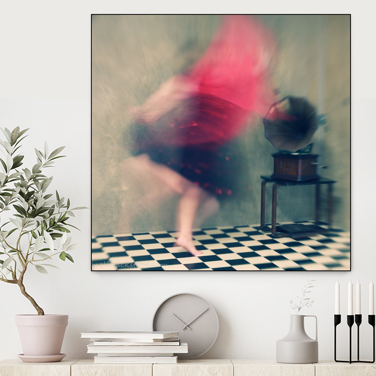 Hop skip and jump by Mel on GIANT ART - abstract woman