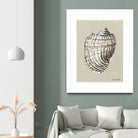 Shell on Burlap I by Lanie  Loreth on GIANT ART - coastal shell