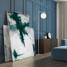 Dark Teal Room Abstract by Walt Johnson on GIANT ART - abstract dark