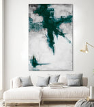 Dark Teal Room Abstract by Walt Johnson on GIANT ART - abstract dark