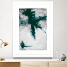 Dark Teal Room Abstract by Walt Johnson on GIANT ART - abstract dark