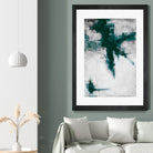 Dark Teal Room Abstract by Walt Johnson on GIANT ART - abstract dark