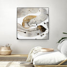 Gray Paint Abstract with Gold by Kat Papa on GIANT ART - abstract gray