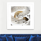 Gray Paint Abstract with Gold by Kat Papa on GIANT ART - abstract gray