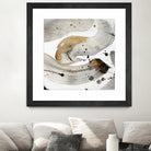 Gray Paint Abstract with Gold by Kat Papa on GIANT ART - abstract gray