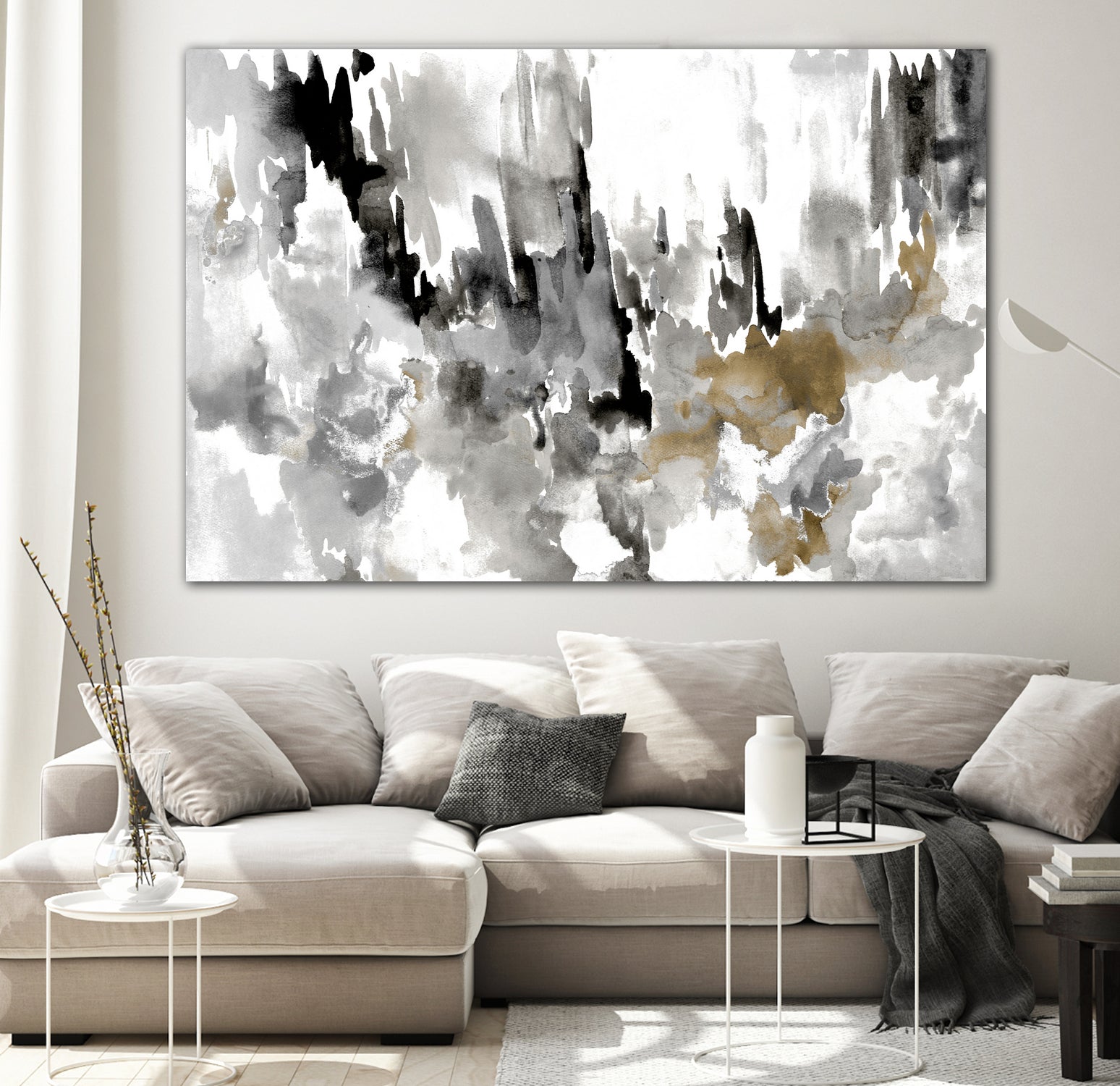 Neutral Splatter by Kat Papa on GIANT ART - abstract neutral