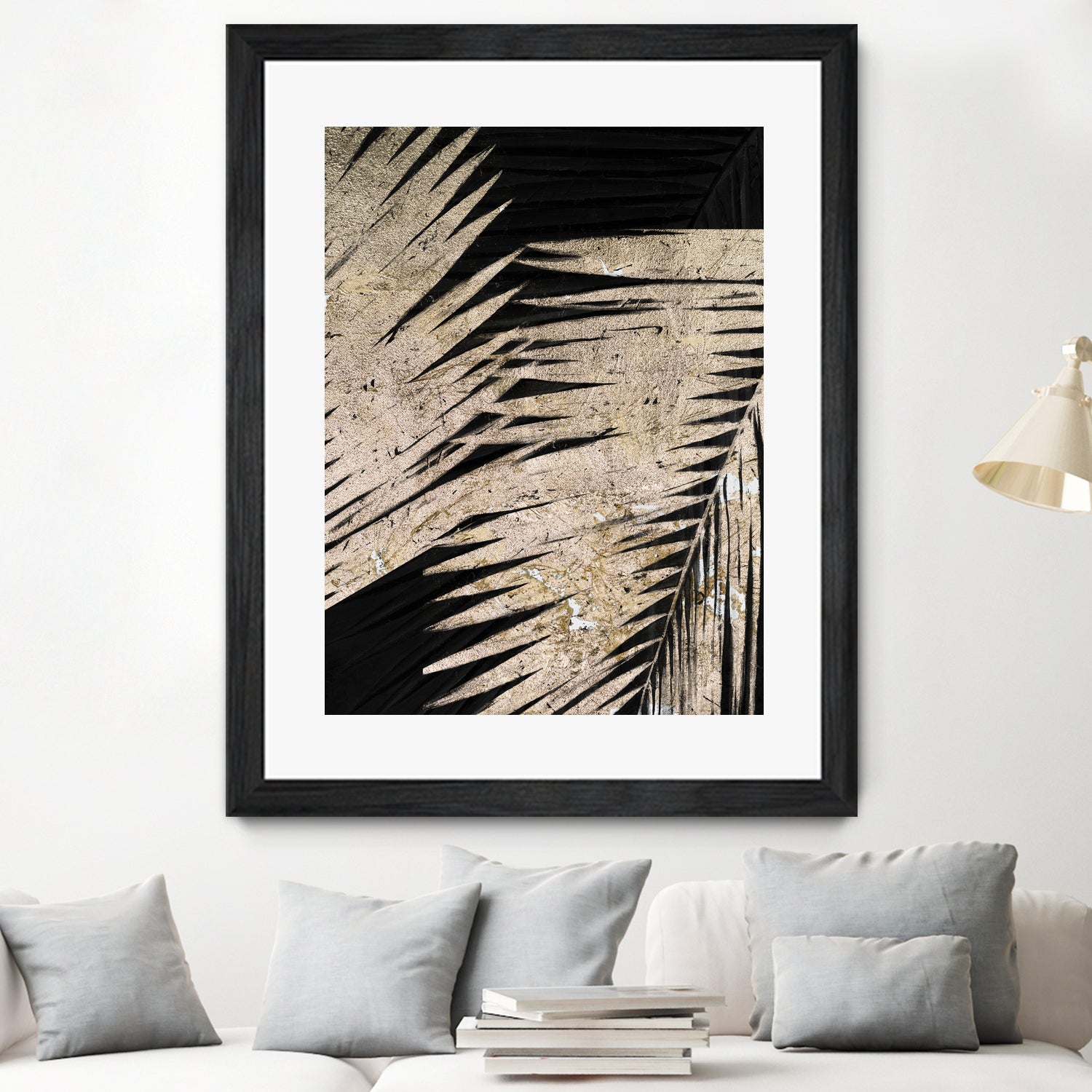 Neutral Palmas on Black I by Patricia  Pinto on GIANT ART - palms palmas