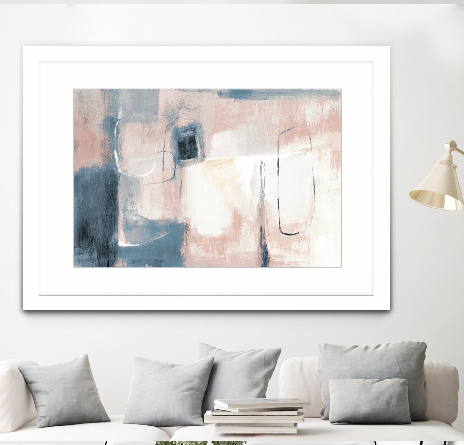 Pink and Blue Abstract I by Lanie Loreth on GIANT ART - abstract abstract