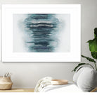 Teal with Silver Woods on White by Roberto Gonzalez on GIANT ART - abstract teal