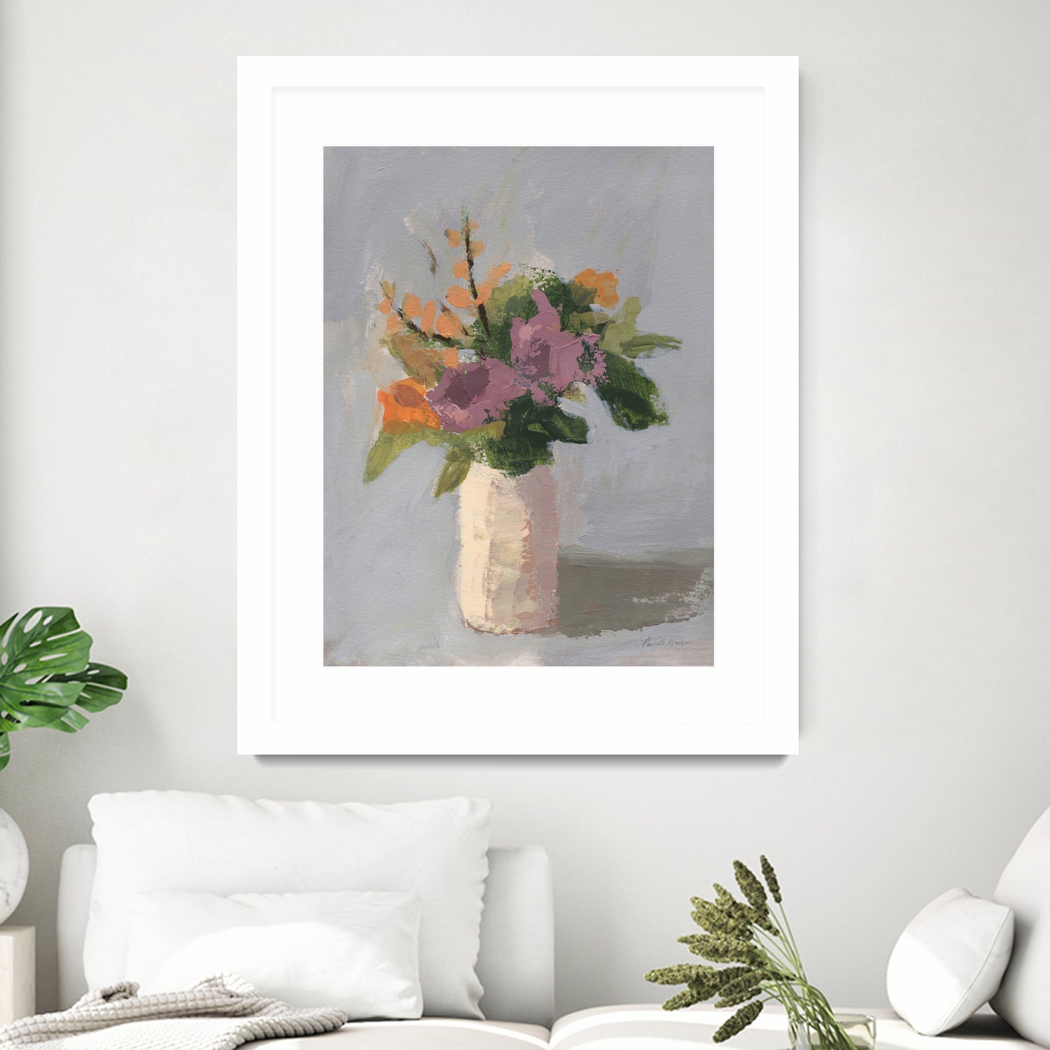 Fall Floral by Pamela Munger on GIANT ART - grey botanical