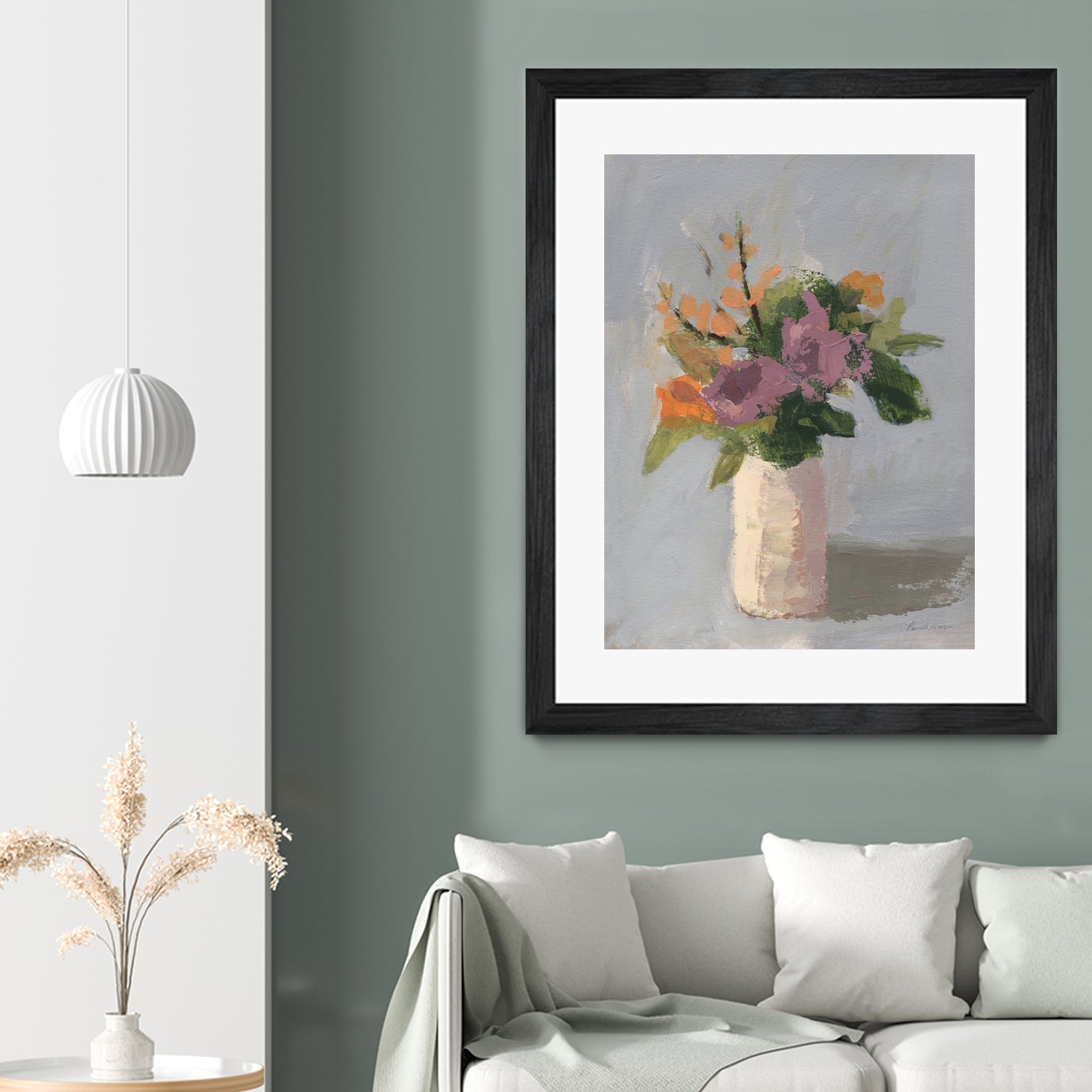 Fall Floral by Pamela Munger on GIANT ART - grey botanical