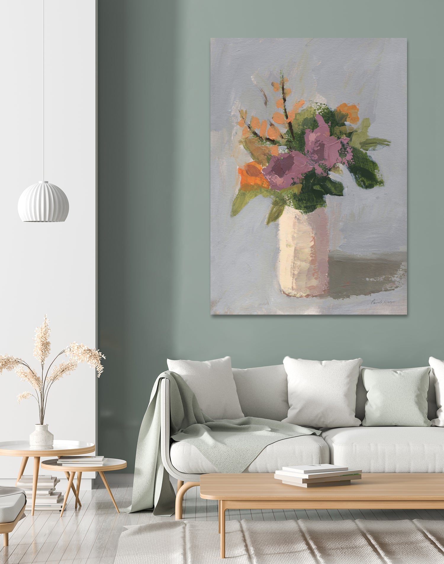 Fall Floral by Pamela Munger on GIANT ART - grey botanical