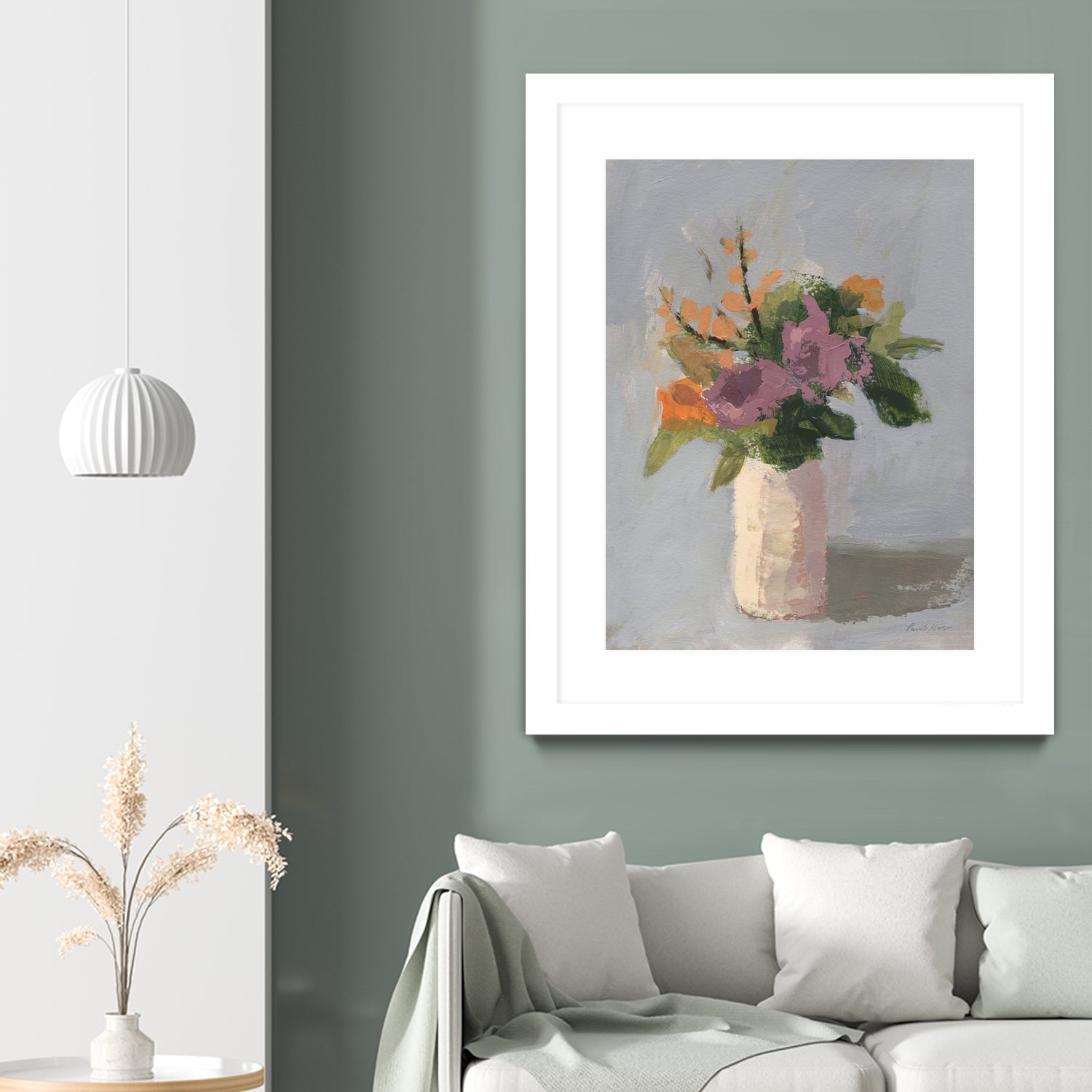 Fall Floral by Pamela Munger on GIANT ART - grey botanical