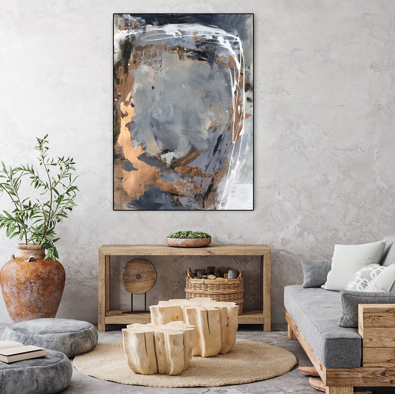 Copper Crested Twilight  I by Victoria Barnes on GIANT ART - abstract geometrics abstract