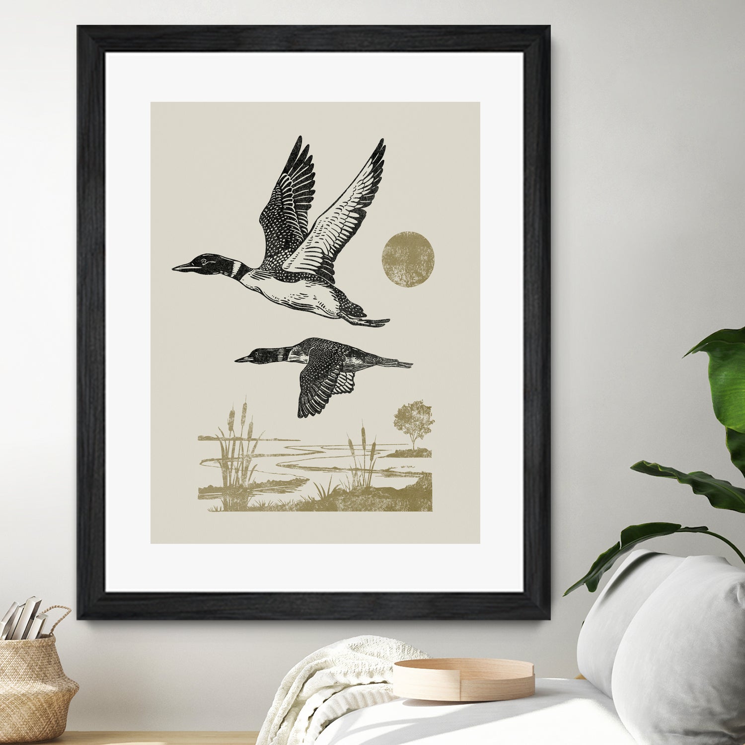 Lake Meditation ll by Victoria Barnes on GIANT ART - animals nature birds