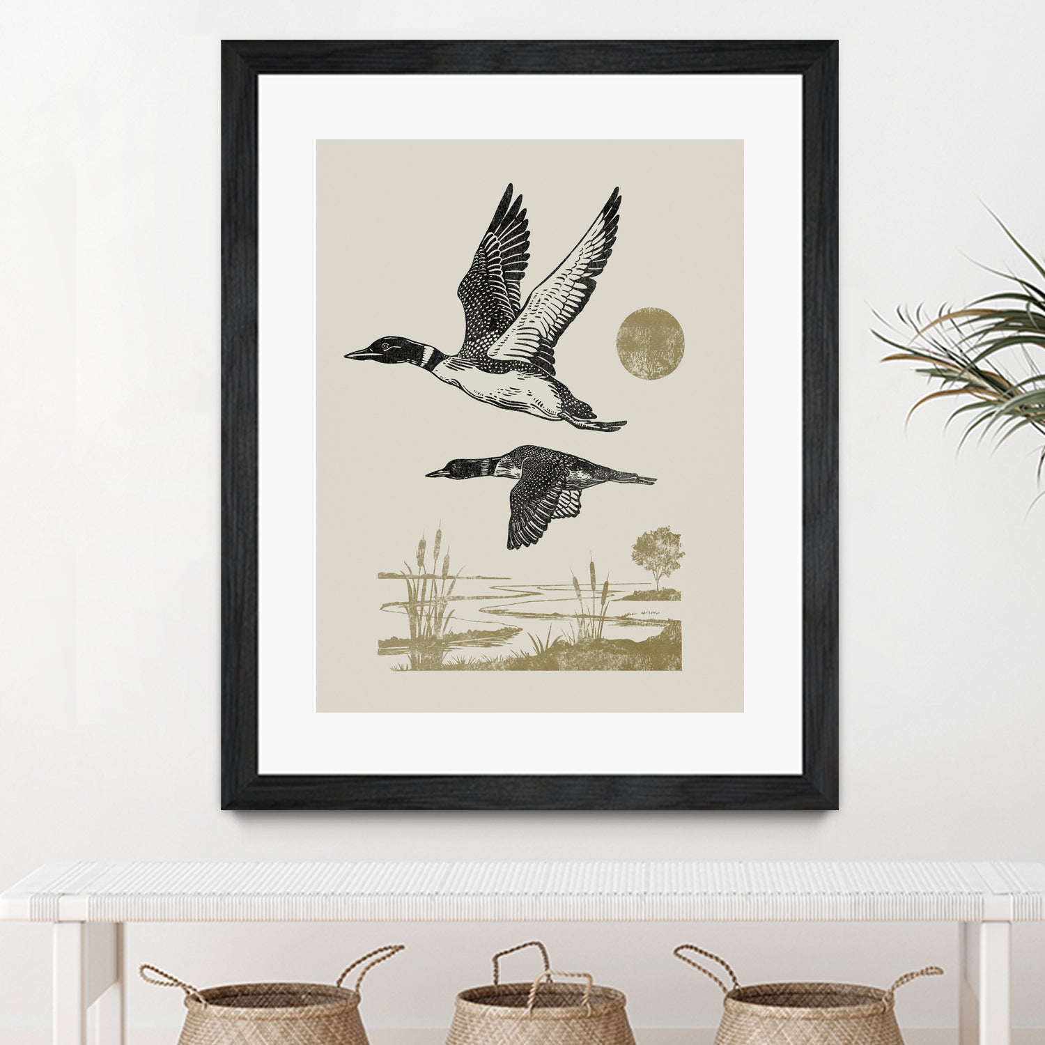 Lake Meditation ll by Victoria Barnes on GIANT ART - animals nature birds