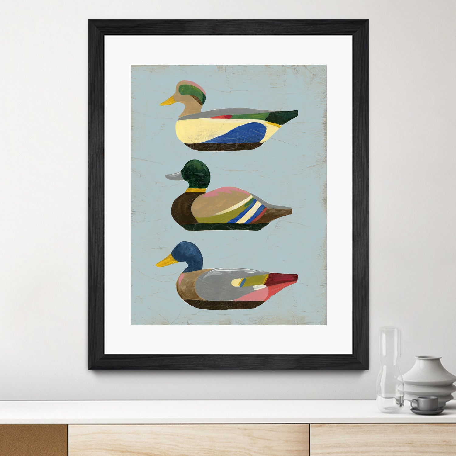 Decoy Ducks II by June Erica Vess on GIANT ART - animals nature birds