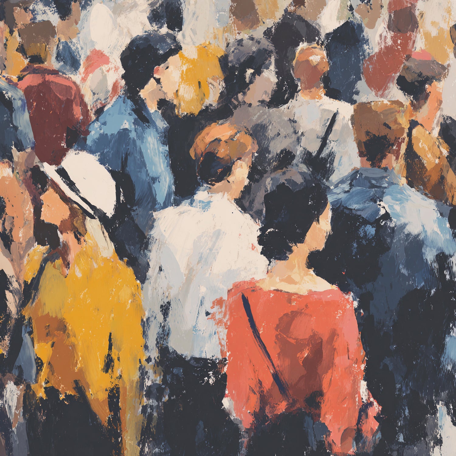 Faces in the Crowd II by Walker Noble on GIANT ART - figurative fashion other