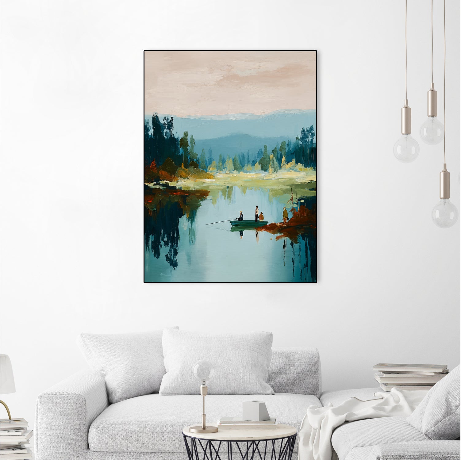 Morning on The Lake I by Paula Freeman on GIANT ART - landscapes seascapes lakes rivers