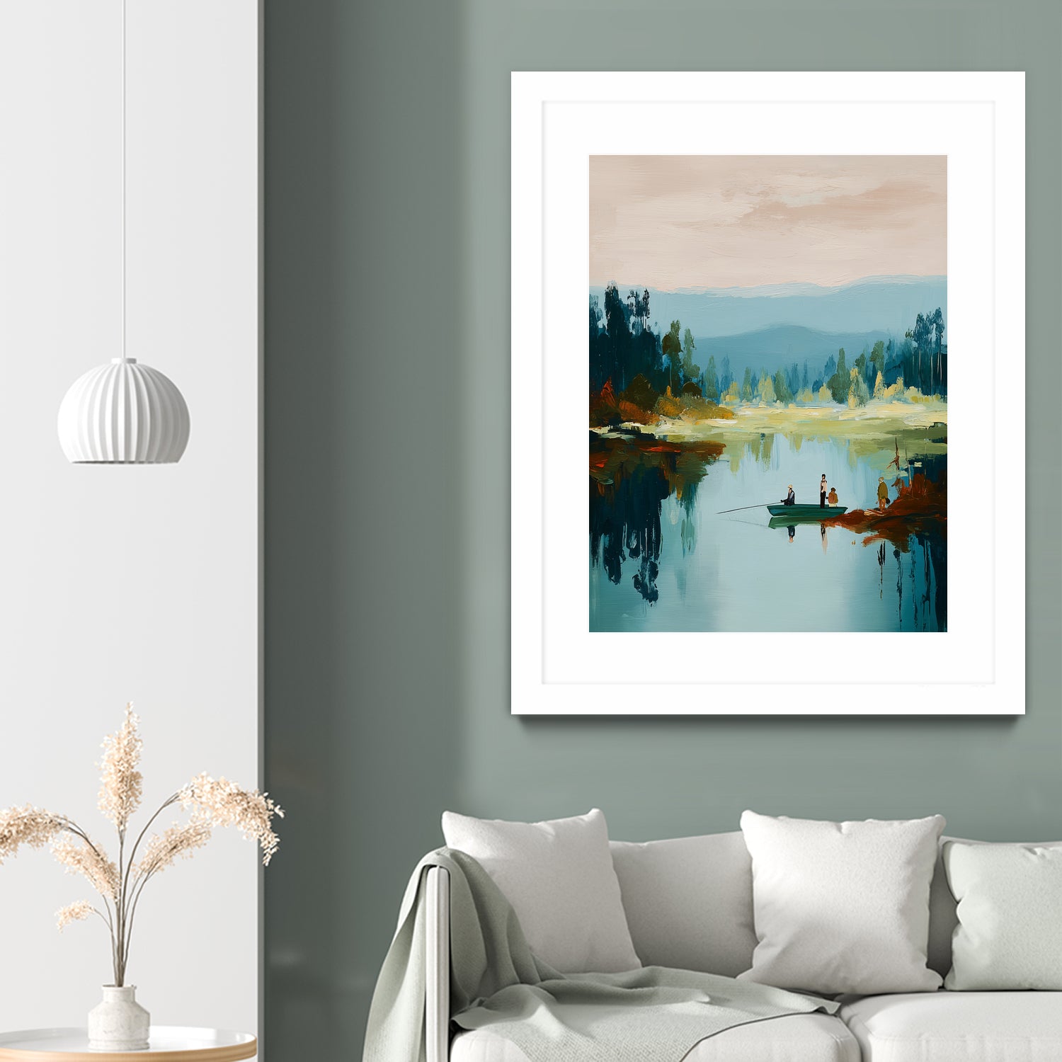 Morning on The Lake I by Paula Freeman on GIANT ART - landscapes seascapes lakes rivers