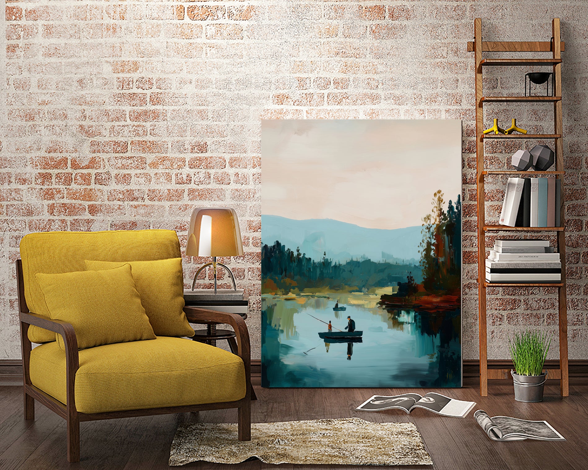 Morning on The Lake II by Paula Freeman on GIANT ART - landscapes seascapes lakes rivers