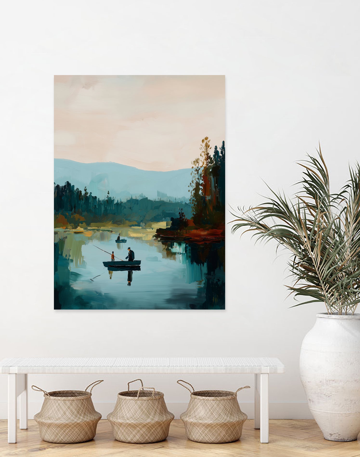 Morning on The Lake II by Paula Freeman on GIANT ART - landscapes seascapes lakes rivers