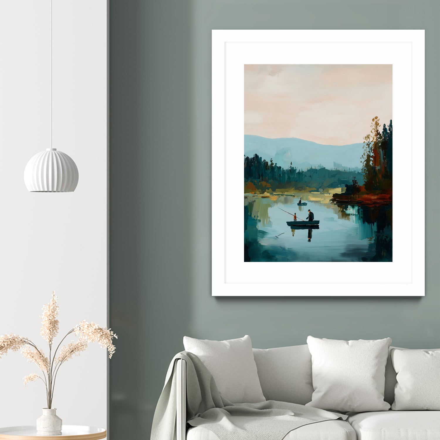 Morning on The Lake II by Paula Freeman on GIANT ART - landscapes seascapes lakes rivers