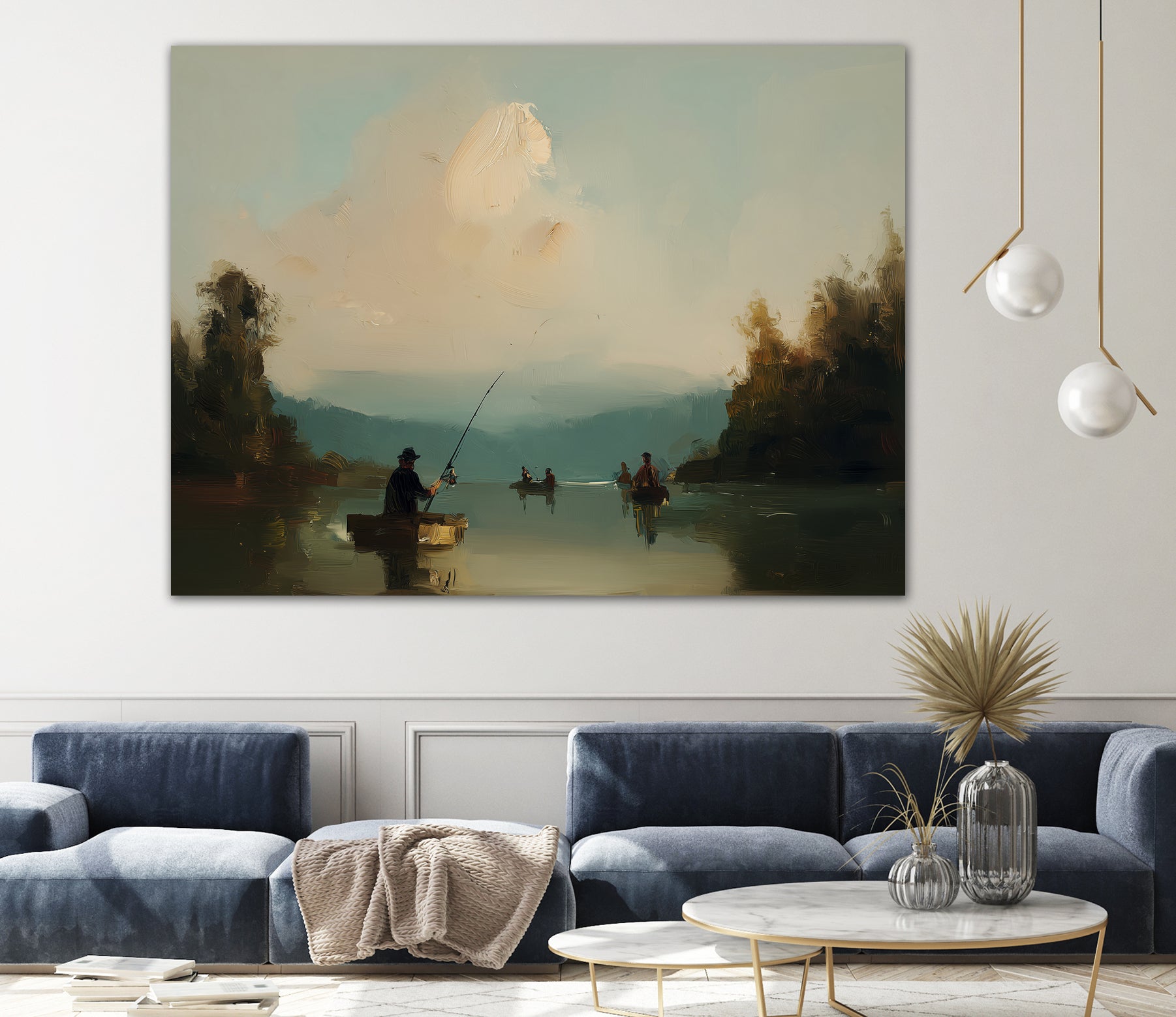 Twilight Catch I by Paula Freeman on GIANT ART - sports fishing