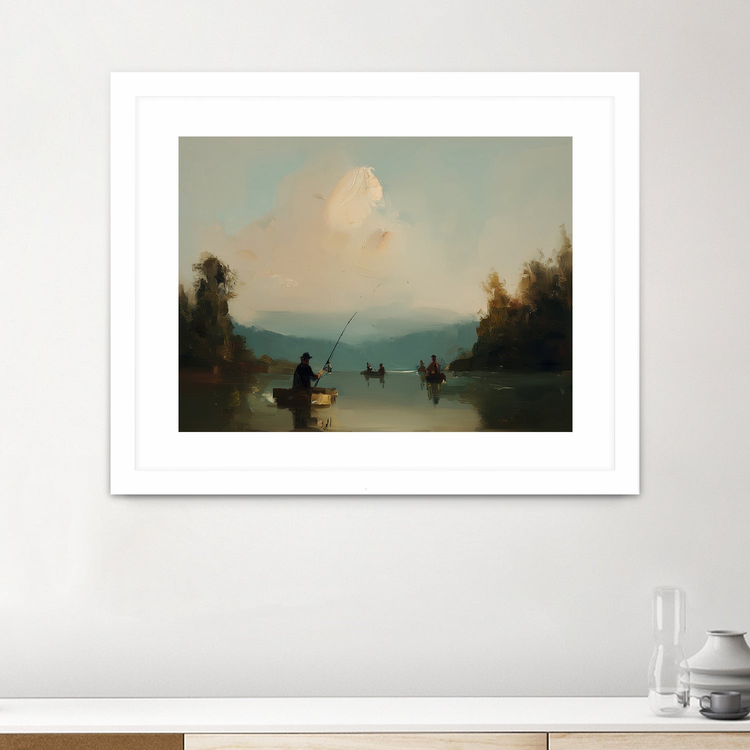 Twilight Catch I by Paula Freeman on GIANT ART - sports fishing