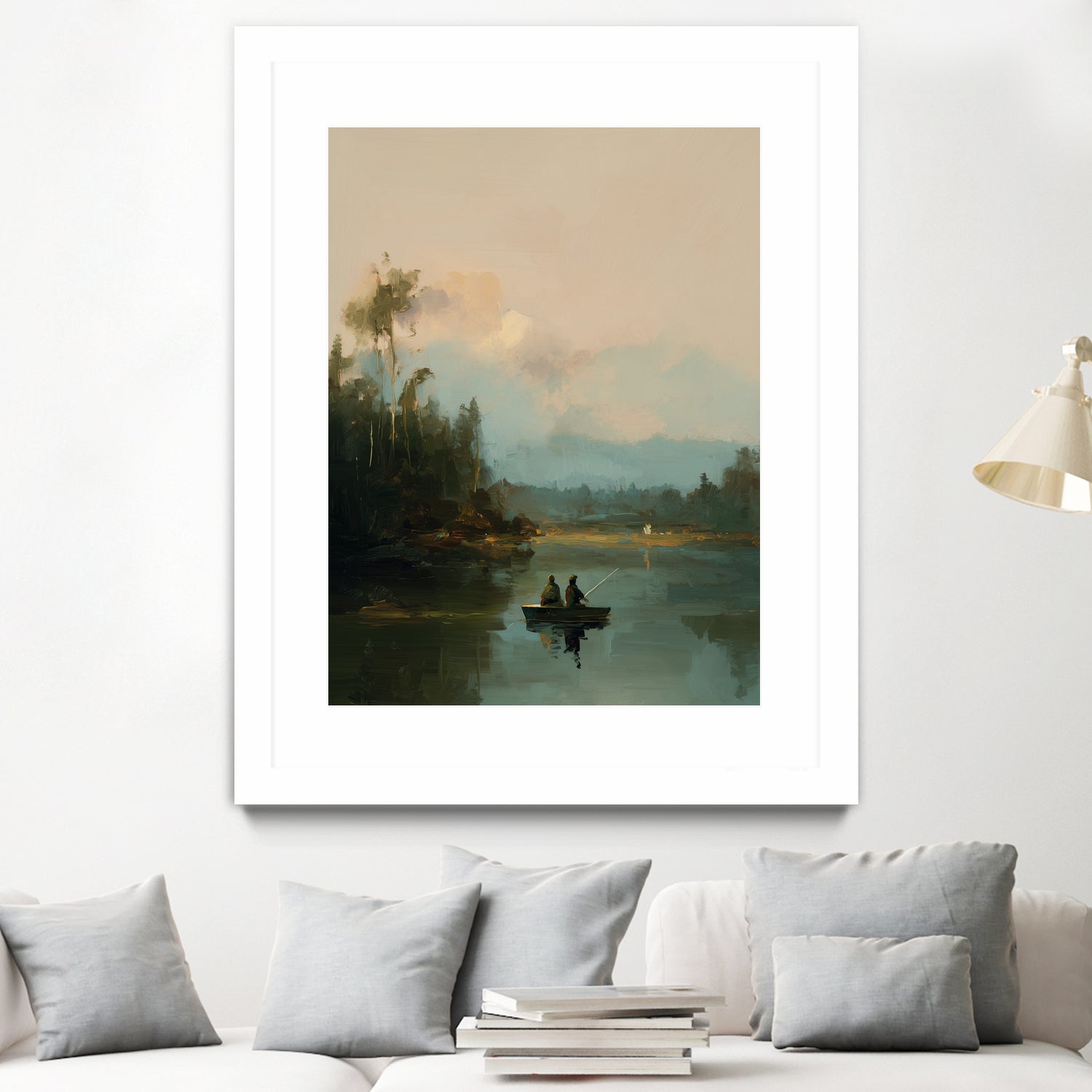 On The Lake I by Paula Freeman on GIANT ART - landscapes seascapes lakes rivers