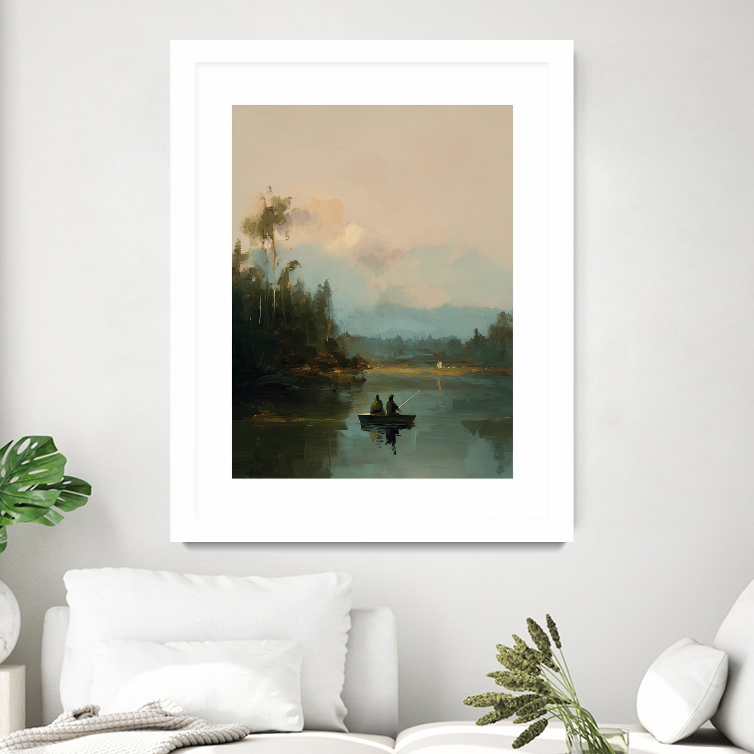 On The Lake I by Paula Freeman on GIANT ART - landscapes seascapes lakes rivers