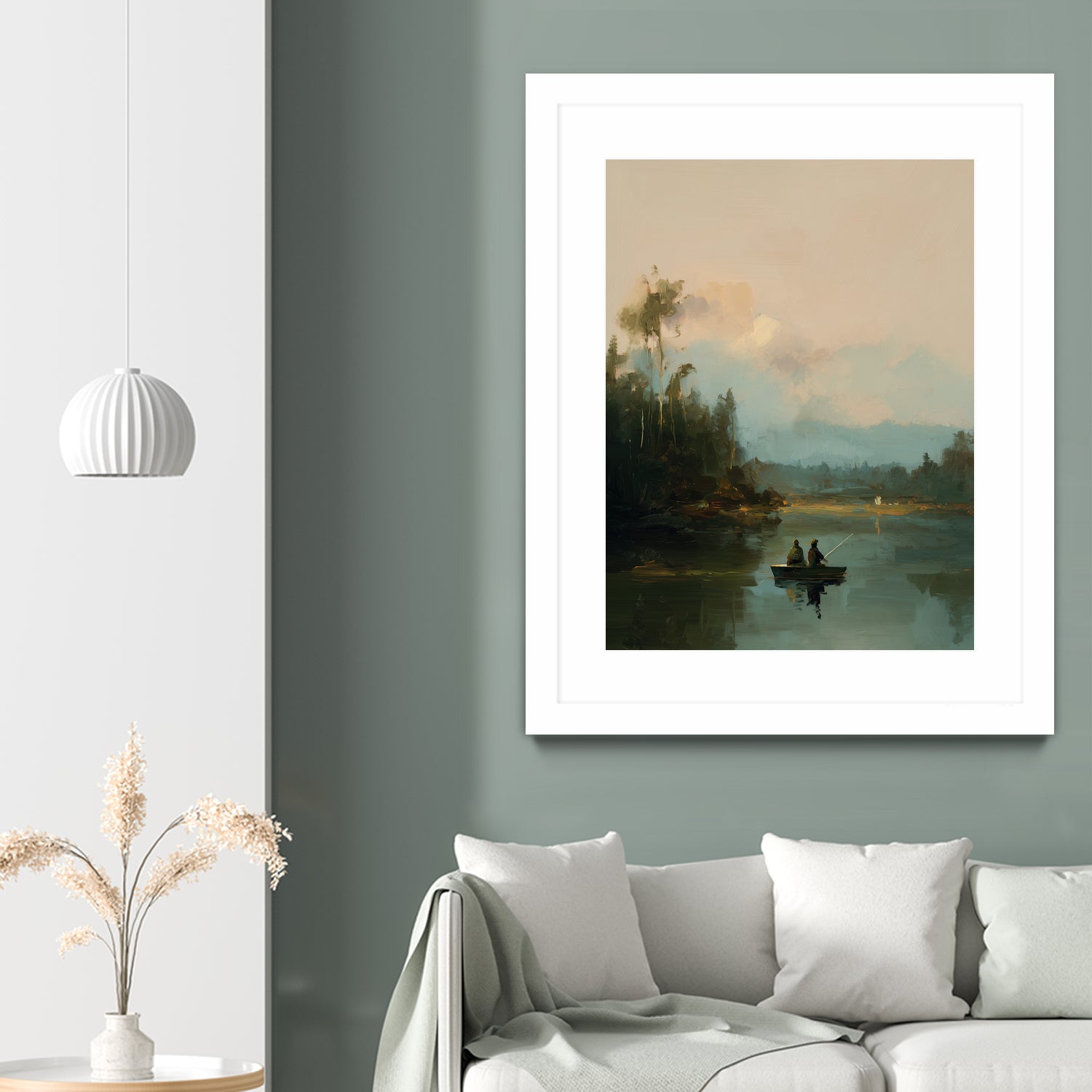 On The Lake I by Paula Freeman on GIANT ART - landscapes seascapes lakes rivers