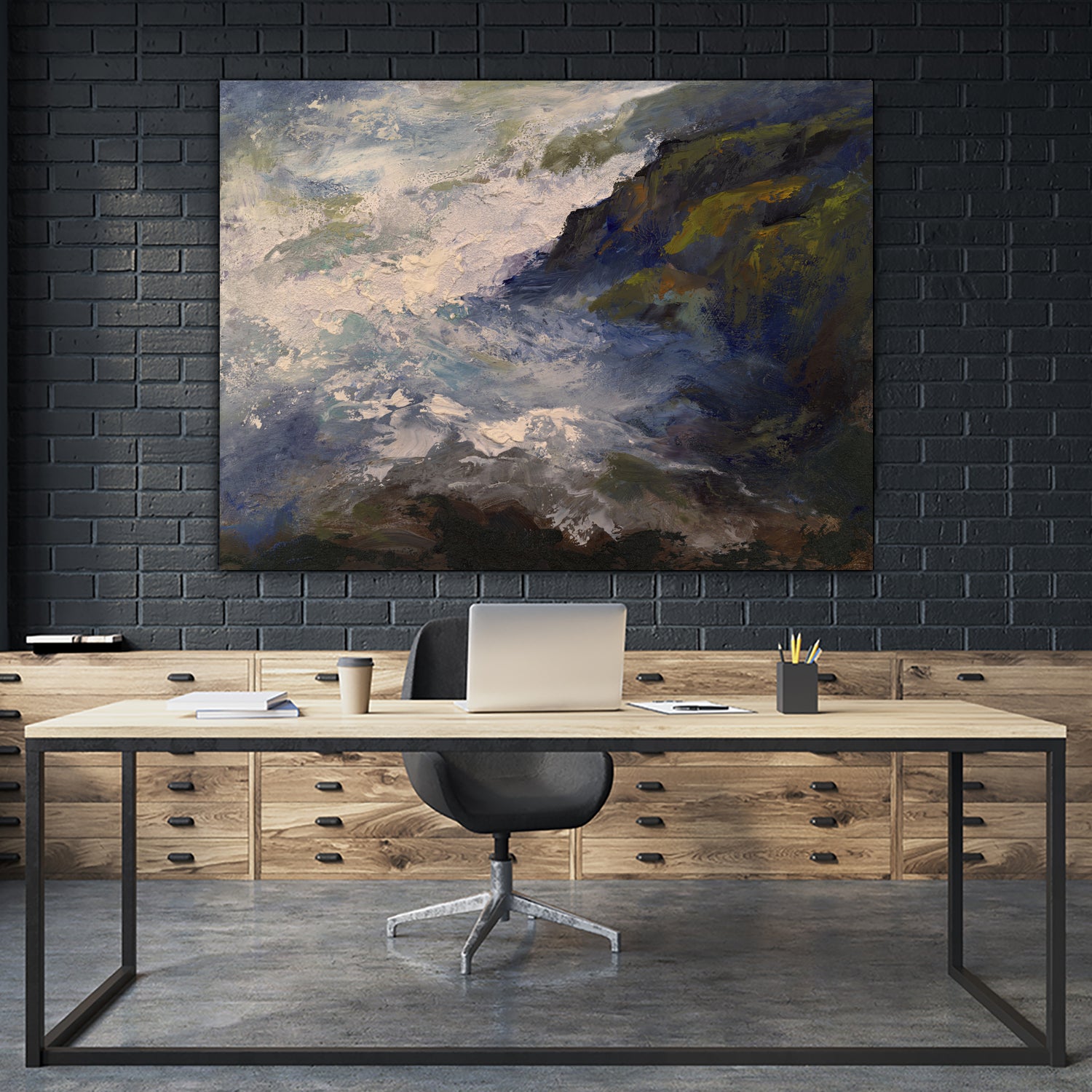 Cliff View by Sheila Finch on GIANT ART - landscapes seascapes seascapes