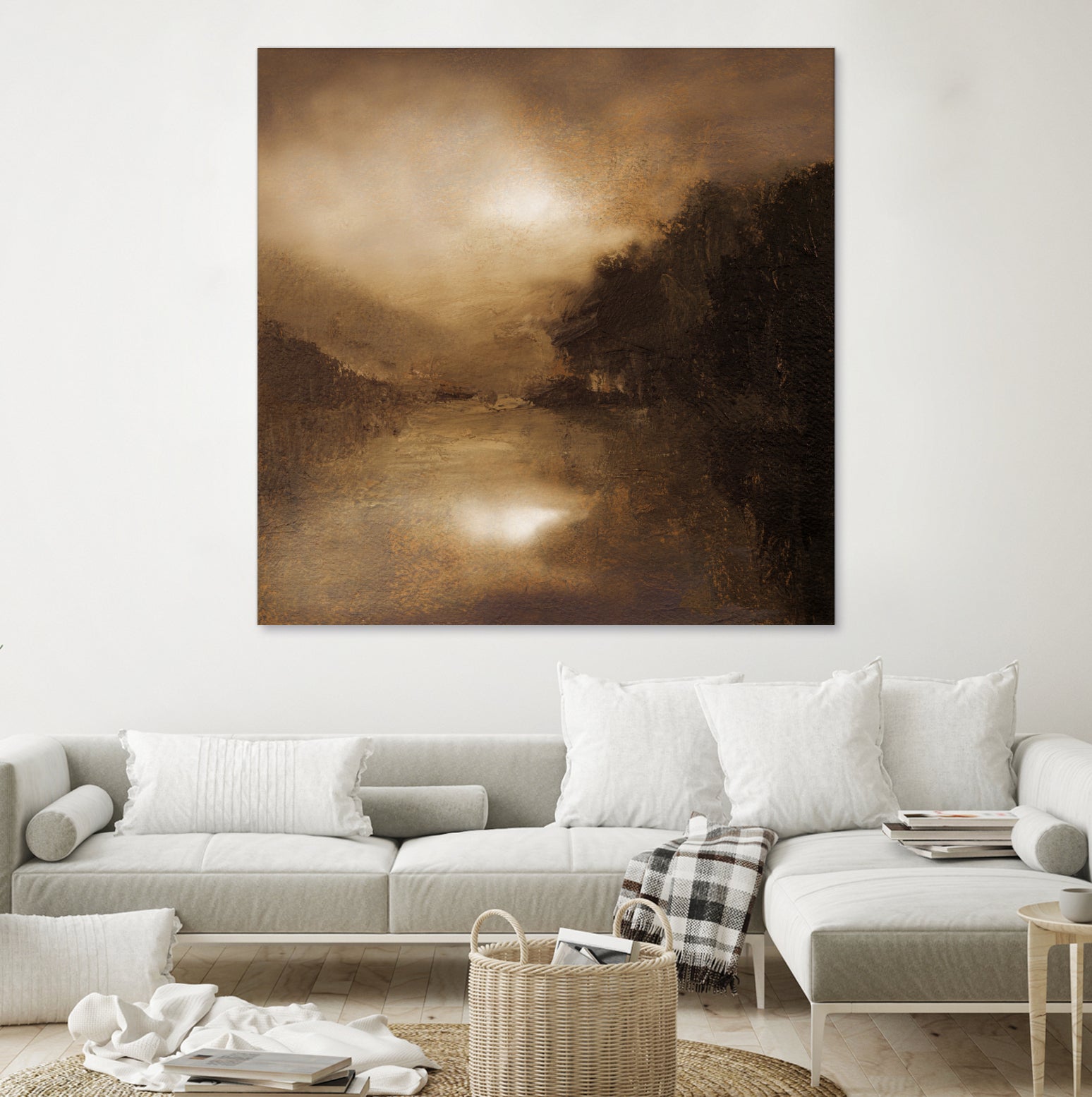 Hazy Moon by Sheila Finch on GIANT ART - landscapes seascapes lakes rivers